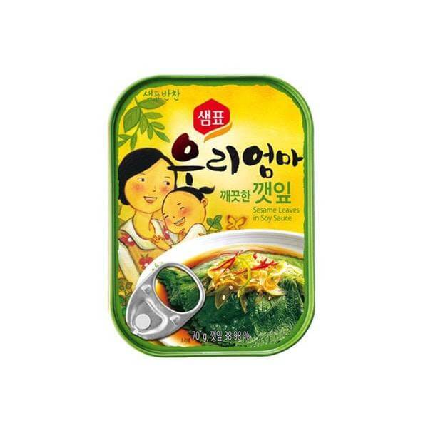 韓國食品-[膳府] 芝麻葉罐頭[醬油味] 70g