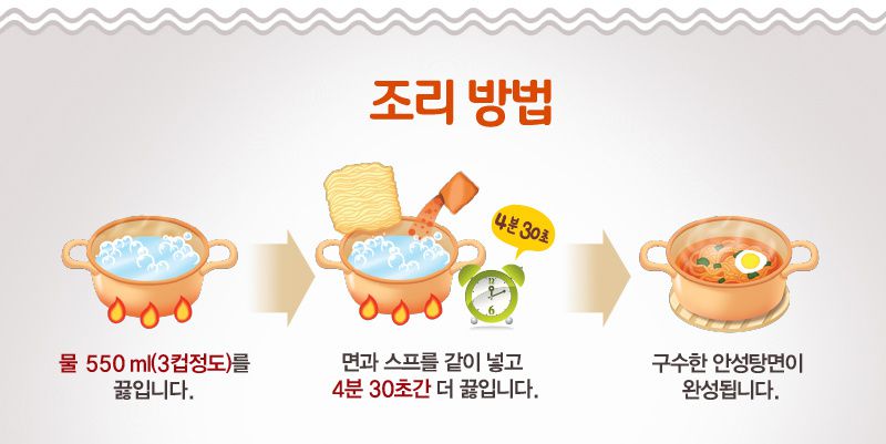 韓國食品-[농심] 안성탕면 125g*5입